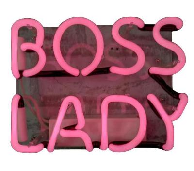 China Acrylic+Glass Hand Make Decoration Glass Neon Sign Boss Lady for sale