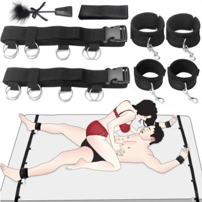 China SM Toy For Adults Handcuffs Sex Game Bed Bondage Flirt Cuffs And Ankle Flirting Game for sale