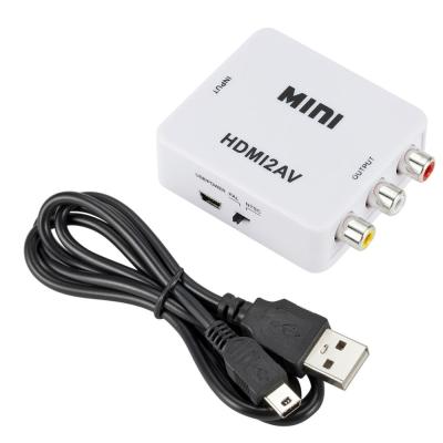 China Wholesale price mini HDMI to AV converter Portable MINI HDMI to AV signal converter 20*15*1cm for sale