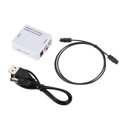 China Optical Digital TV SPDIF / Coaxial To Analog RCA L/R Headphone Digital Audio Converter for sale