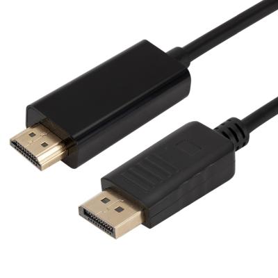 China Multimedia 1.8M Gold Plated Displayport Male To Male Hdmi Cable 4K DP To Hdmi Cable Support OEM Service for sale