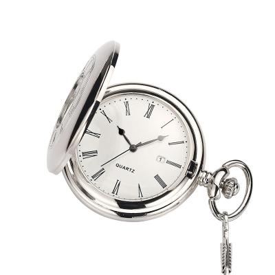 China Wholesale Modern Calendar White Quartz Watch Case Large Quartz Pocket Watch Smooth Matte for sale