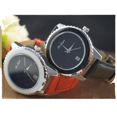 China Lover's Men's Genuine Ladies Business Classic Belt Watches New Fashion Waterproof Lovers Watch for sale