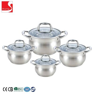 China Sustainable Multifunctional Easy To Clean Stainless Steel Stew Pot Home Kitchen Cookware Set for sale