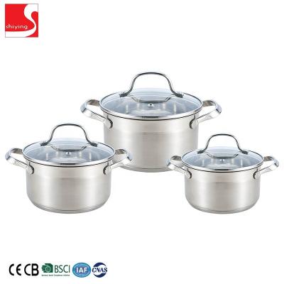 China Sustainable Top Selling Kitchen Appliances Cooking Pot Stainless Steel Casserole Cookware Set for sale