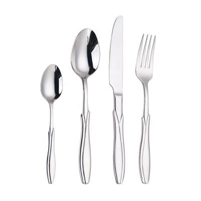 China Viable Factory Direct Wedding Cutlery Set 4 Piece Flatware Flatware Set Stainless Steel Cutlery Spoon Fork Knife for sale