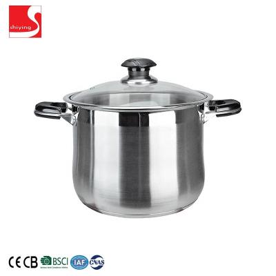 China Chinese supplier of SY-viable kitchenware cooks standard stainless steel stock pot with lid, siliver for sale