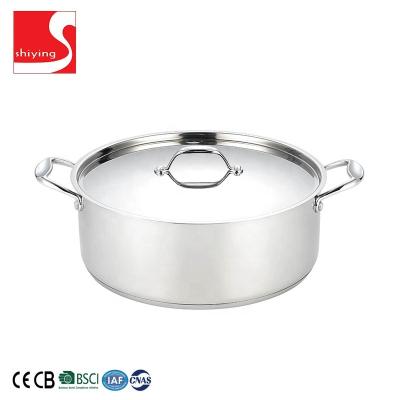 China Sustainable SY-Kitchenware Porcelain Factory Supplier Classic Stainless Steel Cookware, Stock Pot for sale