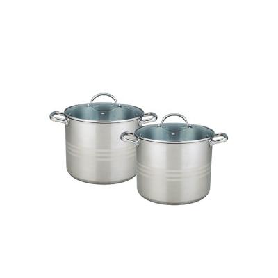 China Sustainable Hot Selling Commercial Hotel Restaurant Cookware Set Stainless Steel High Stock Pot Pot Set for sale