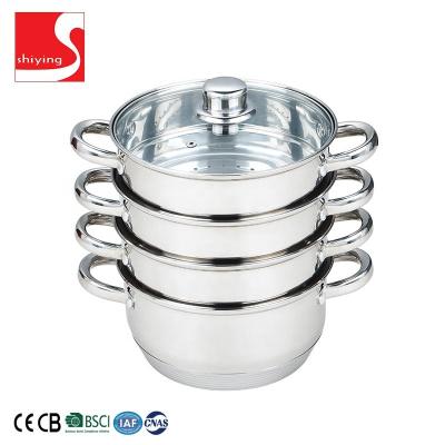 China SY Professional Stainless Steel Induction Cookware Set - Viable Kitchenware, Stainless Steel Steamer Set for sale