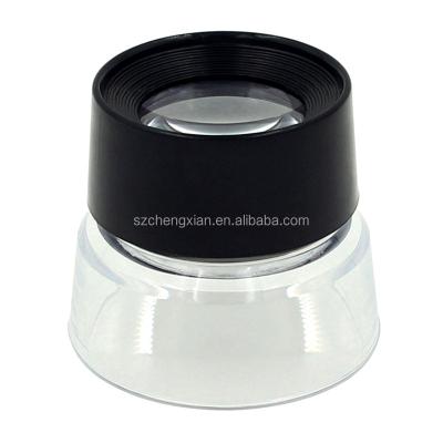 China Cylinder HD Plastic Jewelry Identification 10x Antique Cloth Printing Magnifier for sale