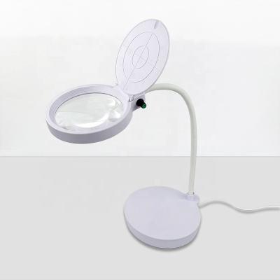 China Plastic Wholesale and Retail Desktop Magnifying Glass with LED Lamp Identification, Maintenance and Reading for sale