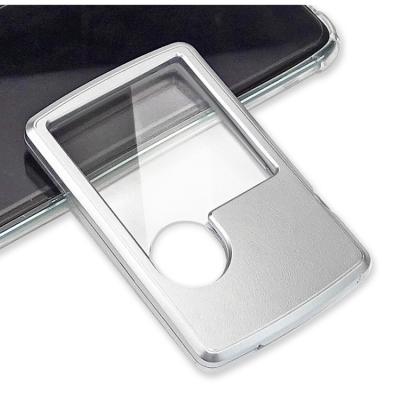 China Reading Newspaper China Wholesale Credit Card Magnifying Glass Filed Magnifier With 3x 6x Lightweight Pocket Led Magnifier for sale