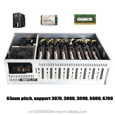 China Launch RTX 3070 Desktop 65mm 3080 3090 6600 6700 Platform B75 Celeron CPU 8 Card Motherboard for sale