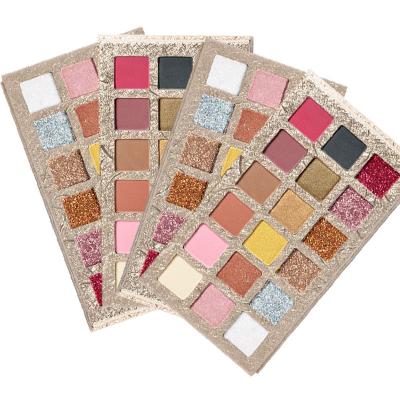 China Long Lasting Eyeshadow Wholesale Make Your Own Brand 18 Colors Makeup Matte Glitter Vegan Eyeshadow Palette for sale