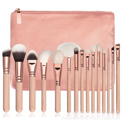 China Angular Blush Beauty and Personal Care Makeup Brush Set Private Label Makeup Brush 15pcs for sale