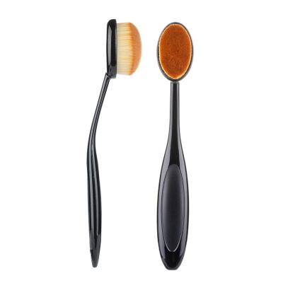 China Wholesale Concealer Liquid Brush Smudge Brush Cosmetics Foundation Single Flat Side Brushes With Custom Logo for sale