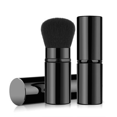 China Private Label Black Face Kabuki Makeup Brush Luxury Smudge Brush Powder Brush Retractable Makeup Brush for sale