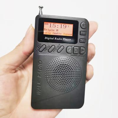 China PORTABLE MINI DAB/FM portable radio with TF card player, LCD screen built-in rechargeable battery, button-lock, sleep timer for sale