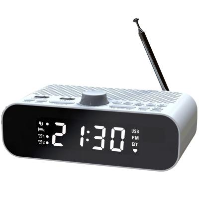 China LED Screen Bedside Alarm Clock Home Radio Jumbo Radio with Radio Speaker USB MP3 Playback (BT), Dimmer Nap FM Preset for sale