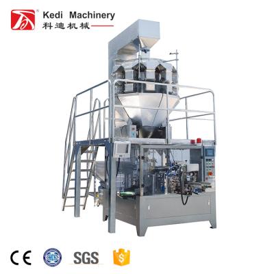 China KEDI Chemical Professional Supplier Fast Automatic Rotary Premade Plastic Bag Packing Machine For Cereal Sachet for sale