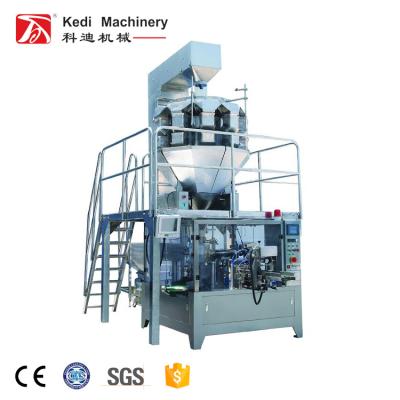 China Automatic Food Zipper Preformed Filling Bag 8 Station Sealing And Bagger Packing Machine For Mixed Nuts for sale