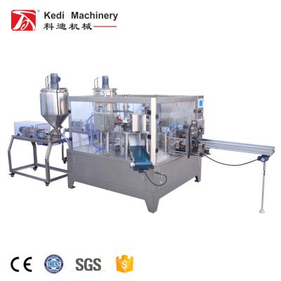 China Automatic premade CLOTHING liquid bag packing machine pouch liquid filling machine for sale