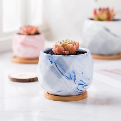 China Creative high-grade desktop decoration CLASSIC Mini Ceramic Flower Pot for sale