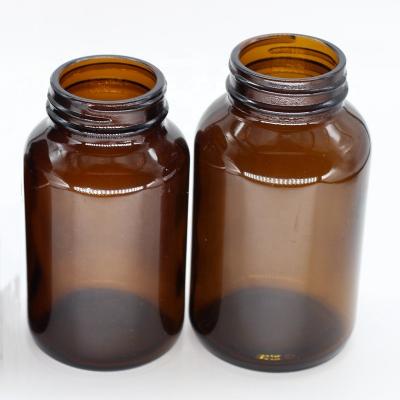 China 60cc 120cc Amber Vitamin Medicine Wide Mouth Pharmaceutical Glass Bottle For Tablet Pill Capsule Container for sale