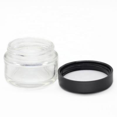 China CBD Oil Packaging Jars 1oz 2oz Clear Straight Sided Glass Jar With CRC Child Resist Cap For CBD Oil for sale