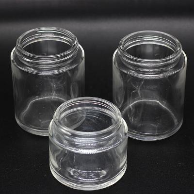 China CBD Oil Packing 1oz 2oz 3oz 4oz Clear Straight Sided Glass Jar With Child Proof Cap For CBD Oil Packaging for sale