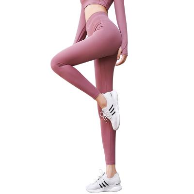 China Factory wholesale high quality yoga pants breathable hip-lifting high-waisted gym pants stretch women sports running pants for sale