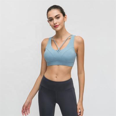 China Breathable Yoga Sports Bra High Impact Vacuum Wear Fitness Strap Custom Logo for sale