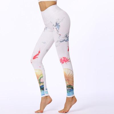 China New Hot Selling Breathable Printed Yoga Pants Quick Dry Anti-UV Fitness Clothing Women Sports Pants Gaiters for sale