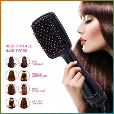 China Negative Heating Ion Straight Hair Brush Waterproof Quick Hot Airbrush Negative Stage 3 In 1 Hair Dryer Straightening Brush for sale