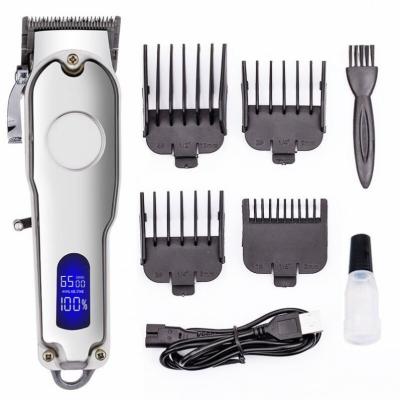 China Rechargeable Electric Men's Hair Trimmer Cordless Professional Hair Trimmers Men's Hair Trimmers Wireless Power LCD Display for sale