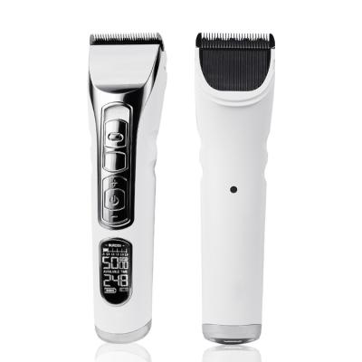 China Cheap Electric Cordless Portable Rechargeable Men's LED Hair Trimmer Digital Display Men's Hair Cordless Trimmers for sale