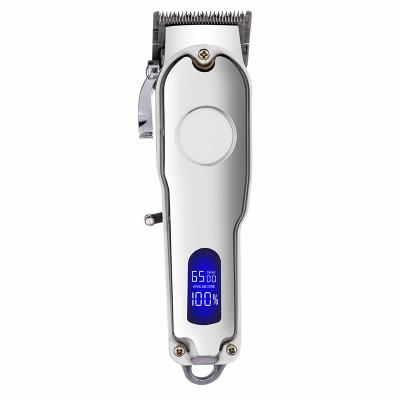 China Professional Hair Trimmers Men's LCD Display Cordless Rechargeable Cordless Digital Display Portable Hair and Electric Beard Trimmer for sale