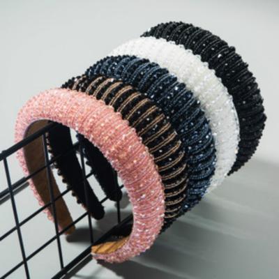 China Cloth Fabric Crystal Headbands For Women 2020 Wholesale Luxury Rhinestone Headbands Women for sale