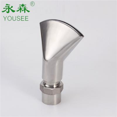 China Modern YOU SEE Fan Shaped 304 Female Thread Stainless Steel Nozzle For Fountain for sale