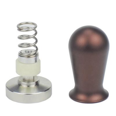 China Durable 304 SteelCoffee Tamper Flat Base 58mm Stainless Espresso Beans With Hand Press Powder Hammer Customized Elastic Pressure for sale