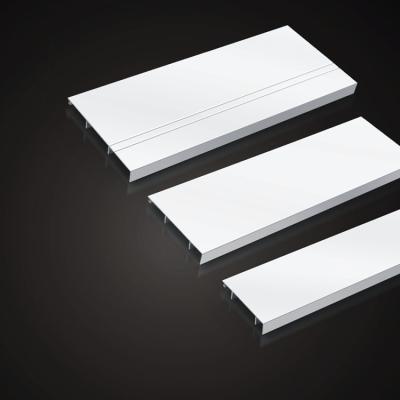 China Luxurious Elegance Kitchen Room Aluminum Skirting Line Profiles Skirting Board Brushed Inside Wall Flooring Accessories for sale