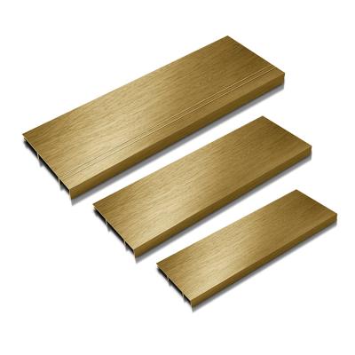 China Elegance quality skirting board for floor and accessories aluminum skirting profile for wall skirting board strip line for sale