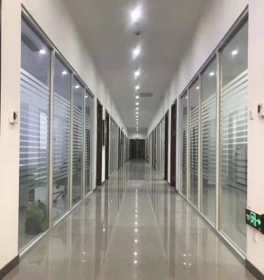 China Durable Aluminum Profile Factory Office Building Glass Acoustic Single Or Double Modular Partition Wall for sale