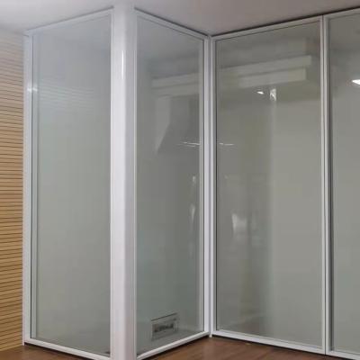 China Durable Luxury Free Standing Interior Aluminum Steel Glass Partition As Office Partition Wall Private Office for sale