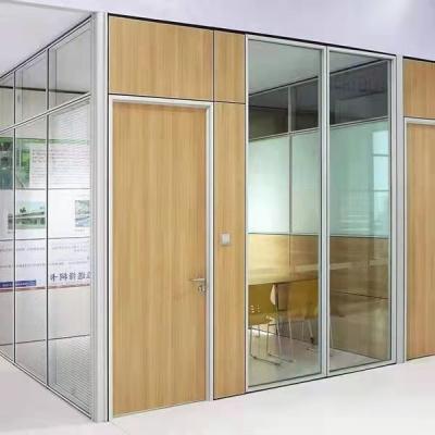 China Durable Indoor Aluminum Sound Proof Wall Office Partition Glass Modular Room Dividers Divides Screen for sale