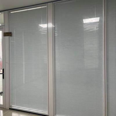 China Durable Single Wall Office Table Indoor Room Divider Space With Glass Aluminum Frame Office Partition for sale