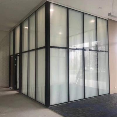 China Durable Modular Aluminum Profile Door Partition Office Kitchen Wall Glass Acoustic Frame for sale