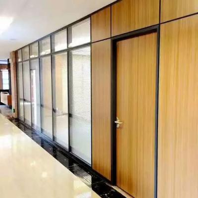 China Durable Floor To Ceiling Office Living Room Bathroom Profile Partition Walls Glass Partition Aluminum Material for sale