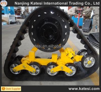 China 2017 agriculture machine china supplier customed mini trencher rubber track undercarriage for agricultural machine for sale